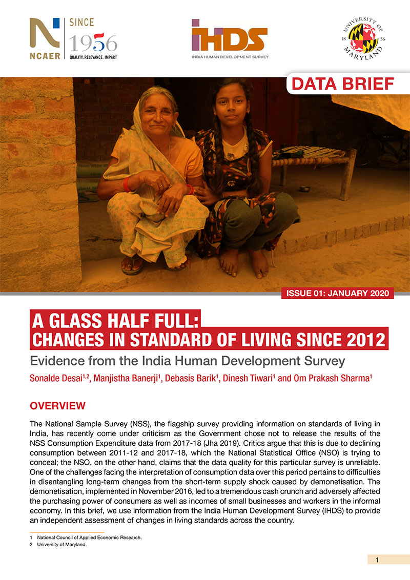 Glass Half Full: Changes in Standards of Living since 2012