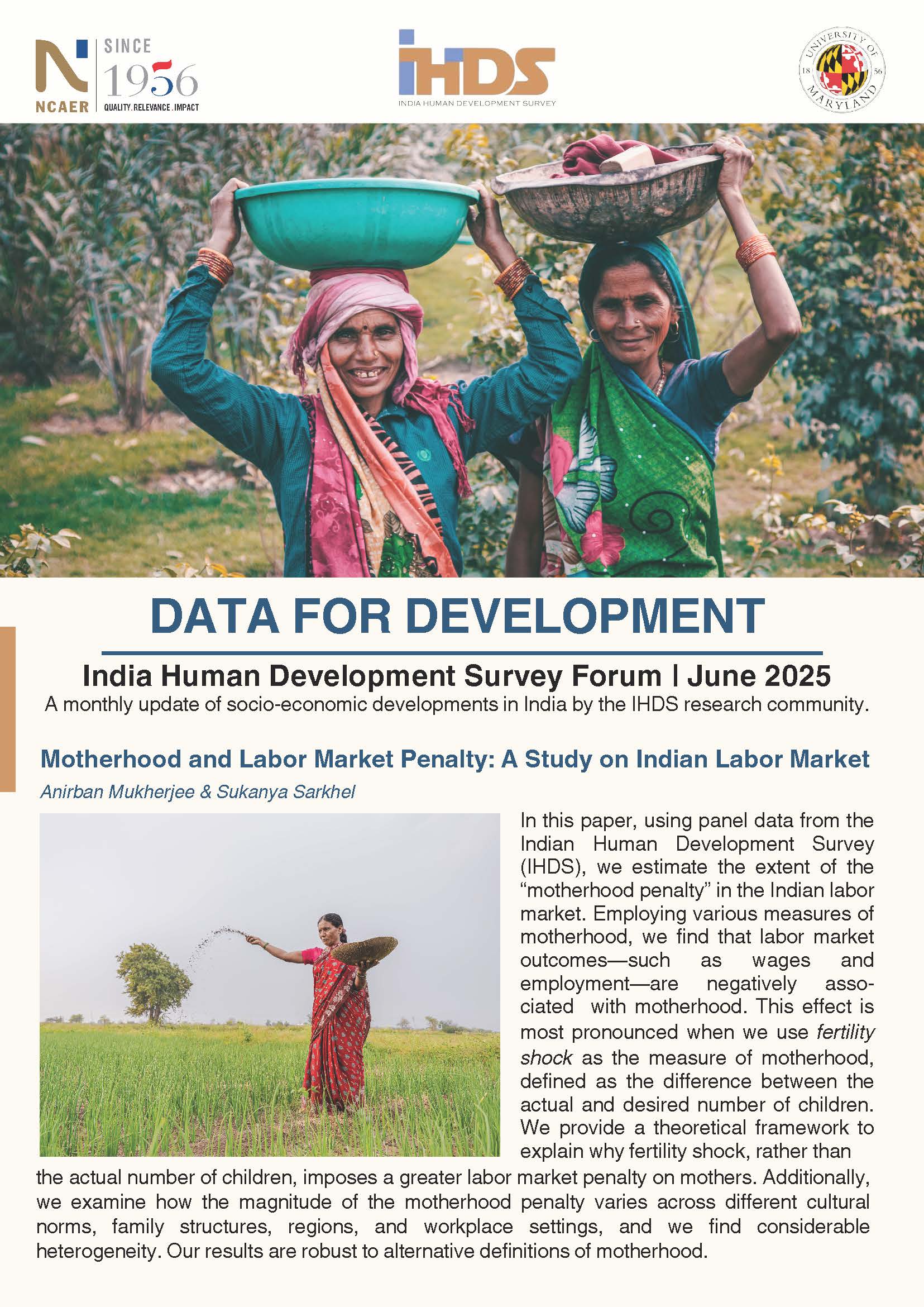 India Human Development Survey: June 2025